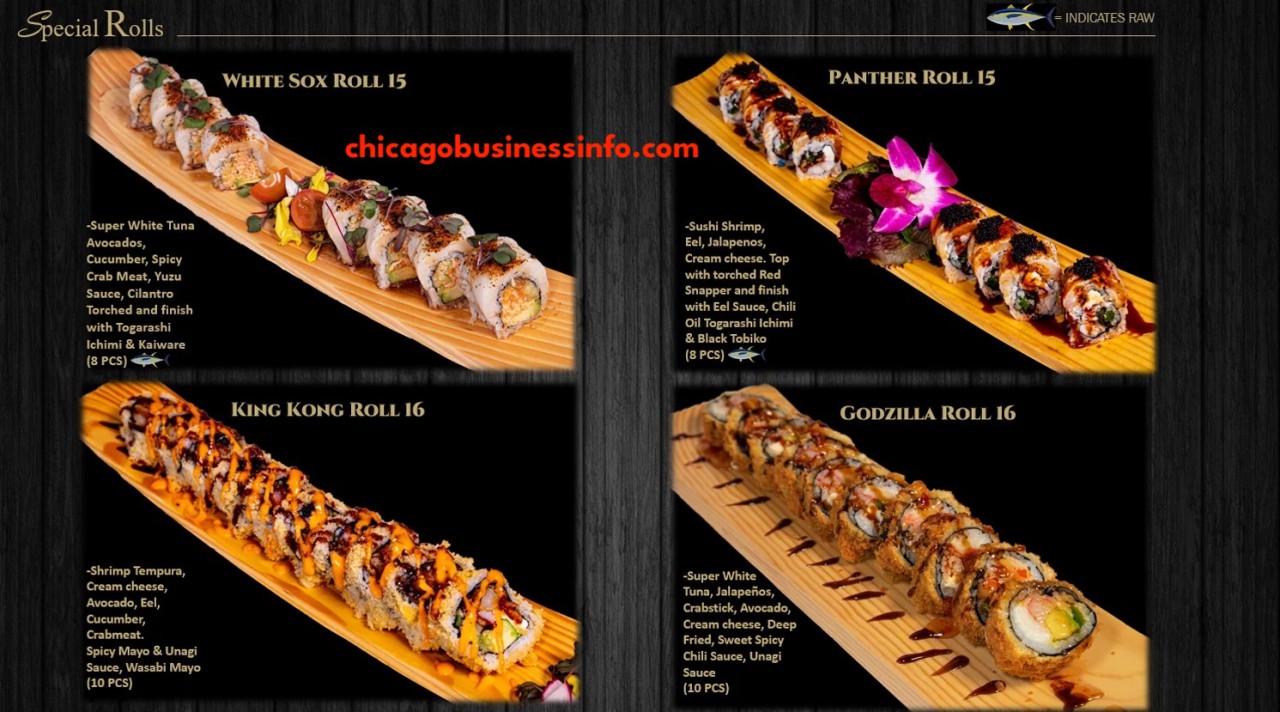 Sushi Payce Chicago All You Can Eat Specials Rolls Menu 1