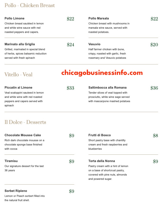 Piccolo Mondo Chicago Food Menu 3