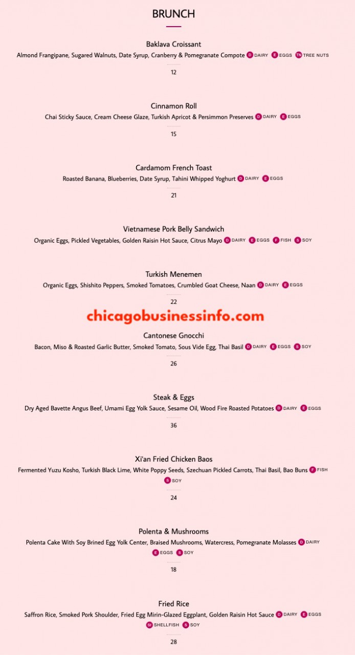 Bambola and Coquette Chicago Brunch Menu 2