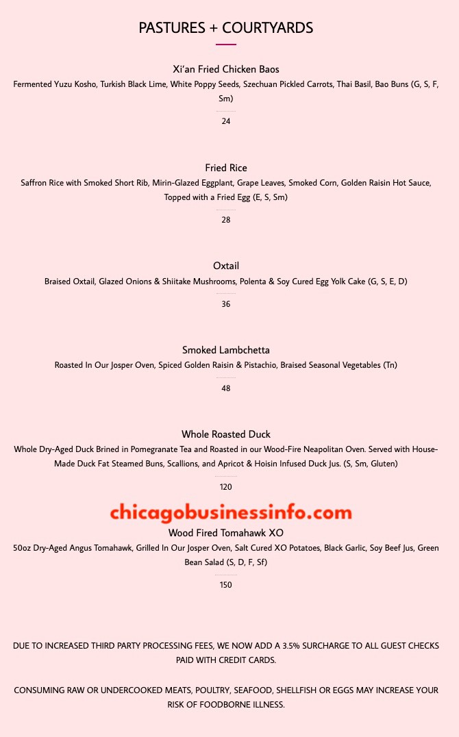 Bambola and Coquette Chicago Dinner Menu 4