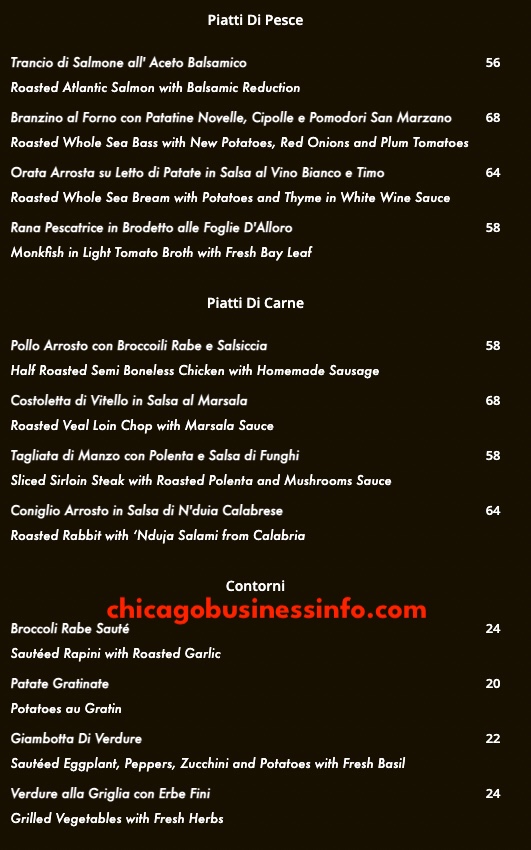 Pelago Restaurant Chicago Menu 2