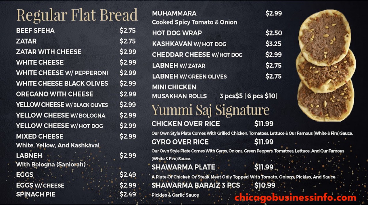 Yummi Saj Orland Park Menu 5