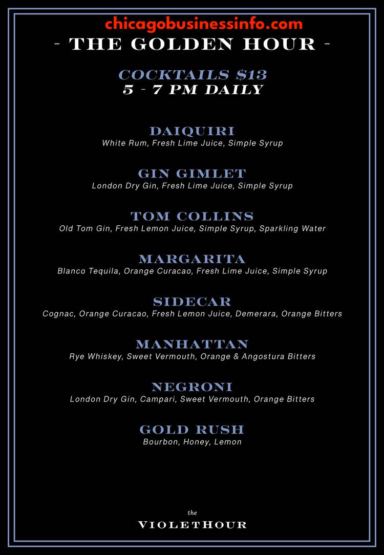 The Violet Hour Drinks Cocktails Menu 5