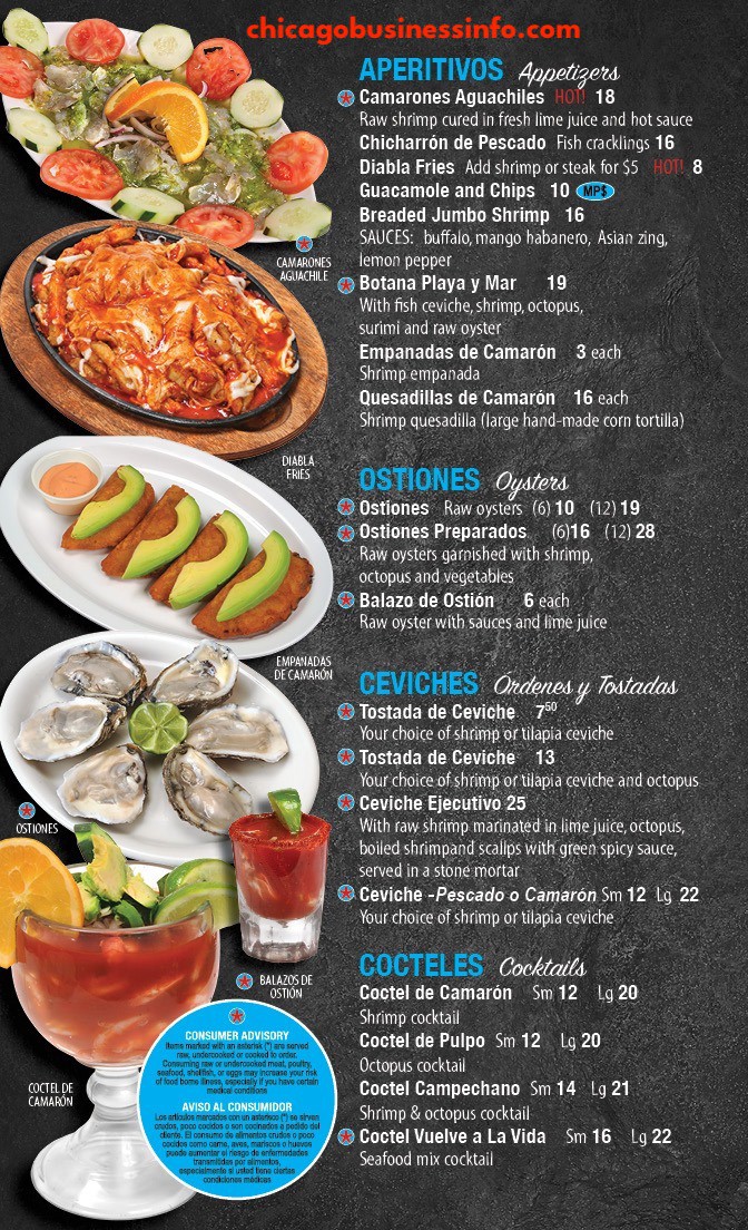 Mariscos El Barbas Chicago Menu 2