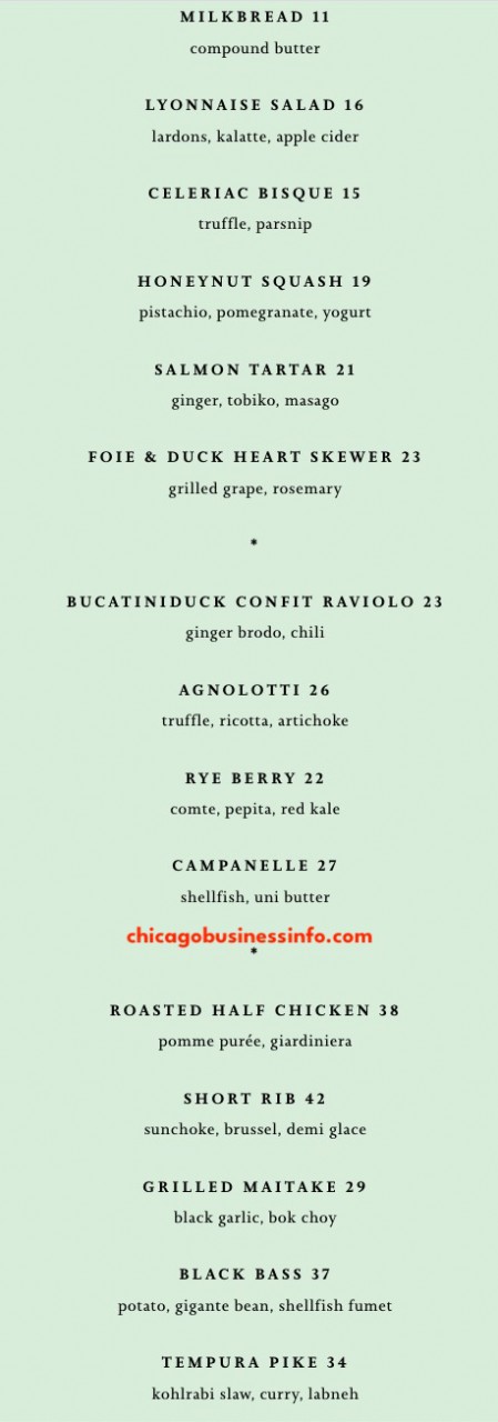 The Bristol Chicago Menu 3