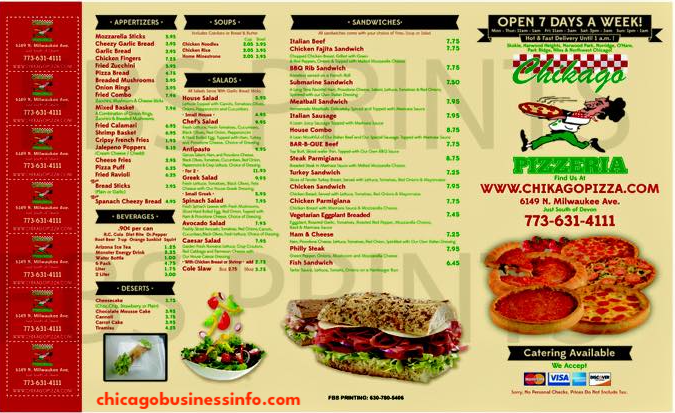 Chikago Pizza Chicago Menu 2