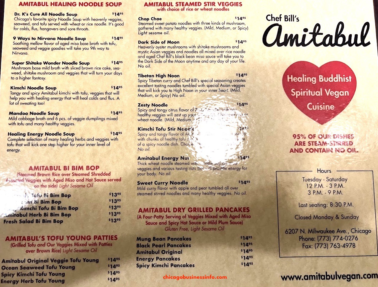 Amitabul Chicago Menu 1