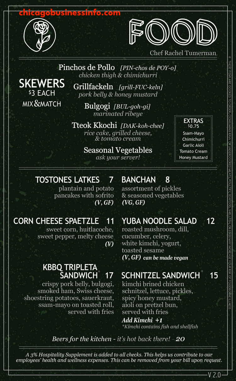 Moonflower Chicago Menu 1