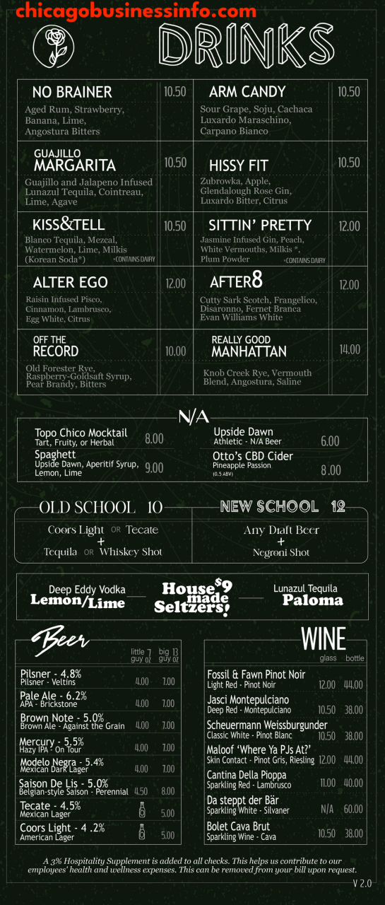 Moonflower Chicago Menu 2