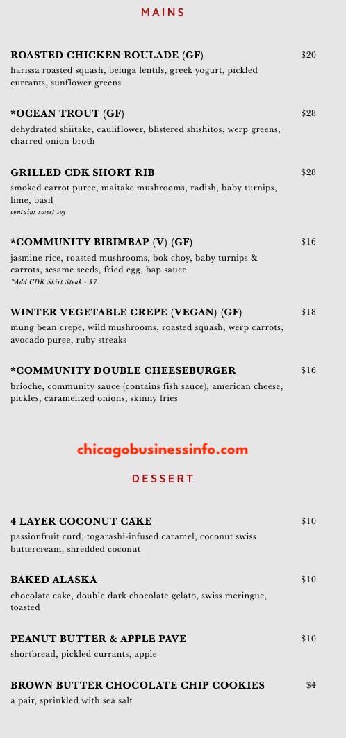 Community Tavern Chicago Menu 3