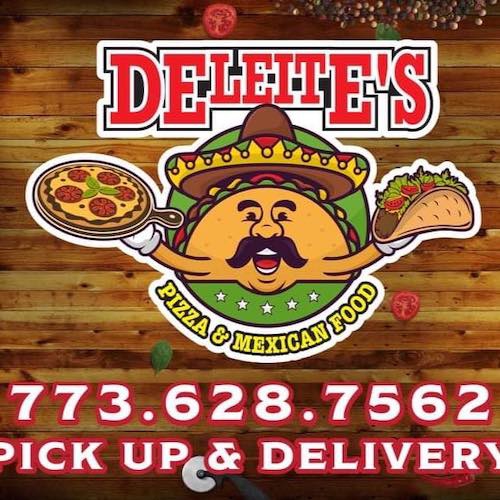 Deleite’s Pizza and Mexican Food Chicago Logo