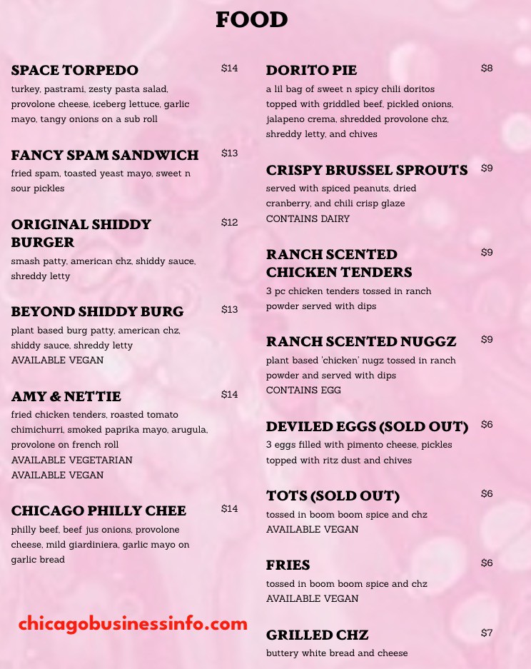 Big Kids Sandwiches Chicago Menu 2