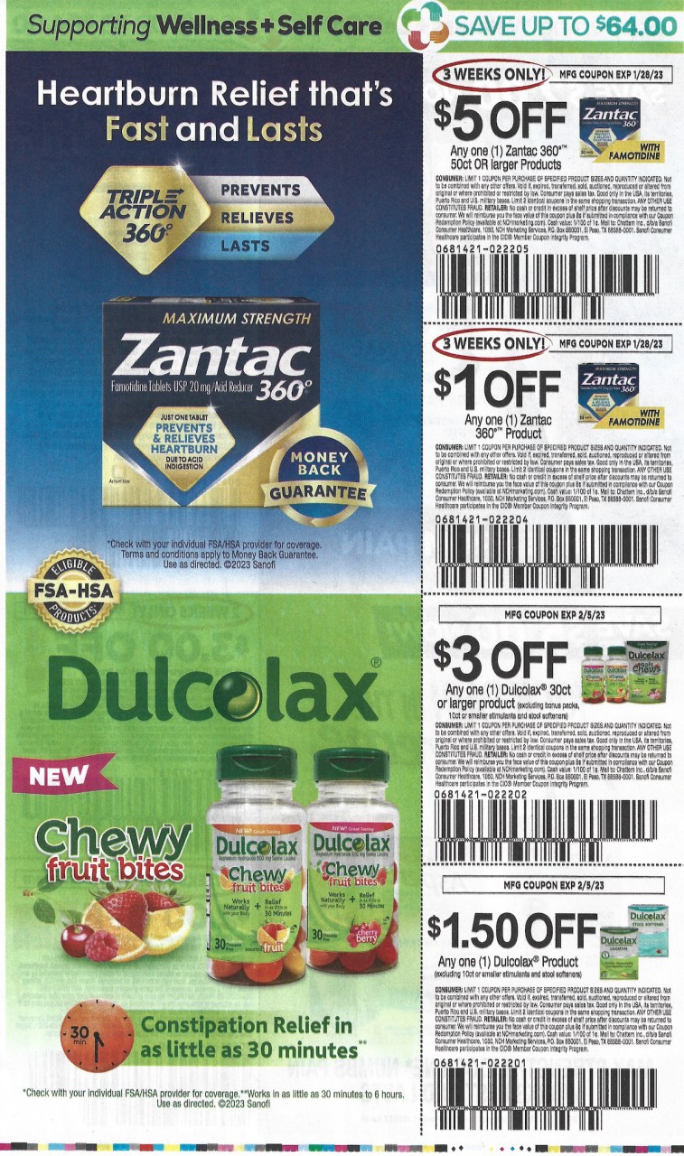 Chicago Tribune Smart Source Coupons January 08 2023 Zantax Duclax