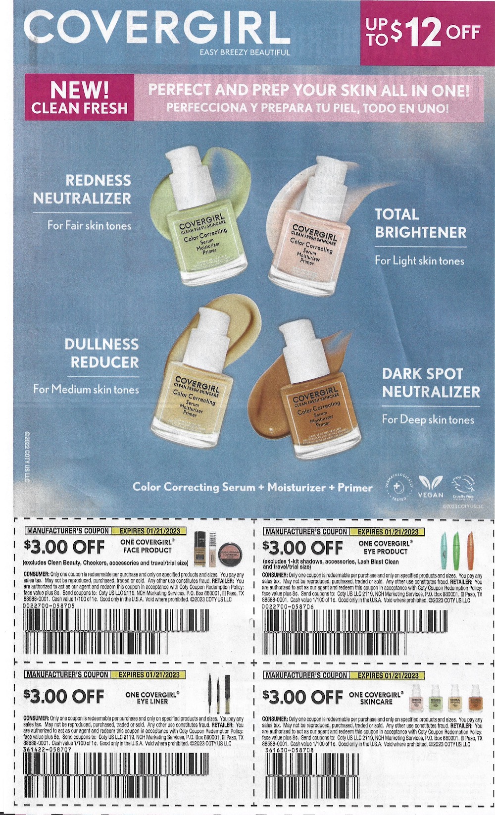 Chicago Tribune Smart Source Coupons January 08 2023 Covergirl