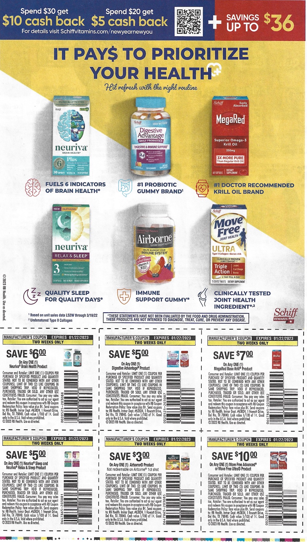 Chicago Tribune Smart Source Coupons January 08 2023 Neuriva Megared Airborne