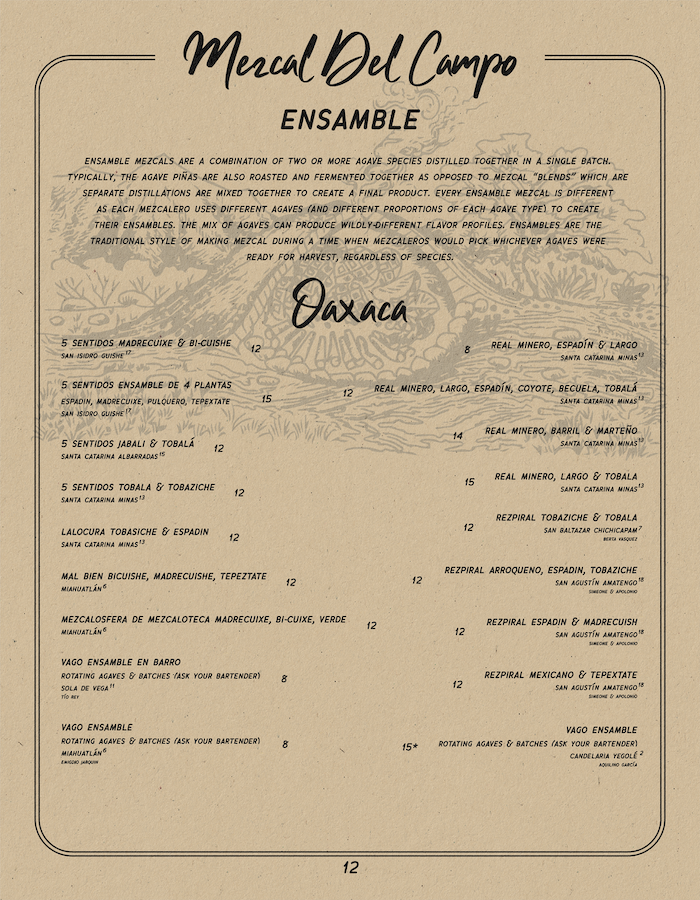 Estereo Chicago Spirits Menu 17