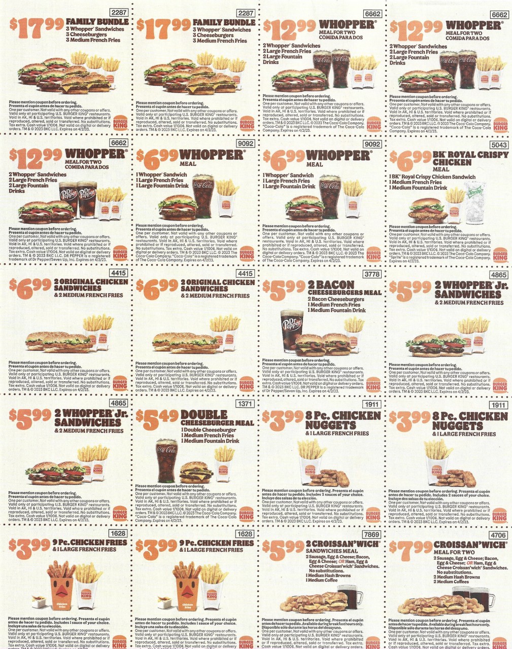 Burger King Chicago Deal Coupons $6 Your Way Meals - Expires 04-02/2023