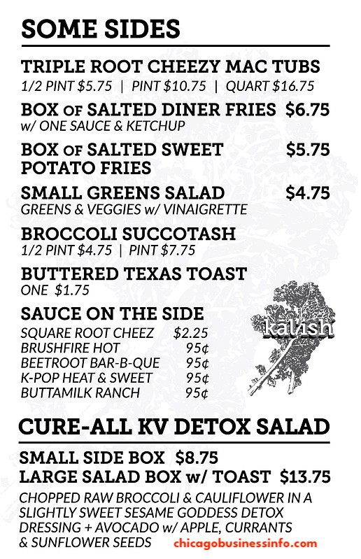 Kal'ish Chicago Menu 2