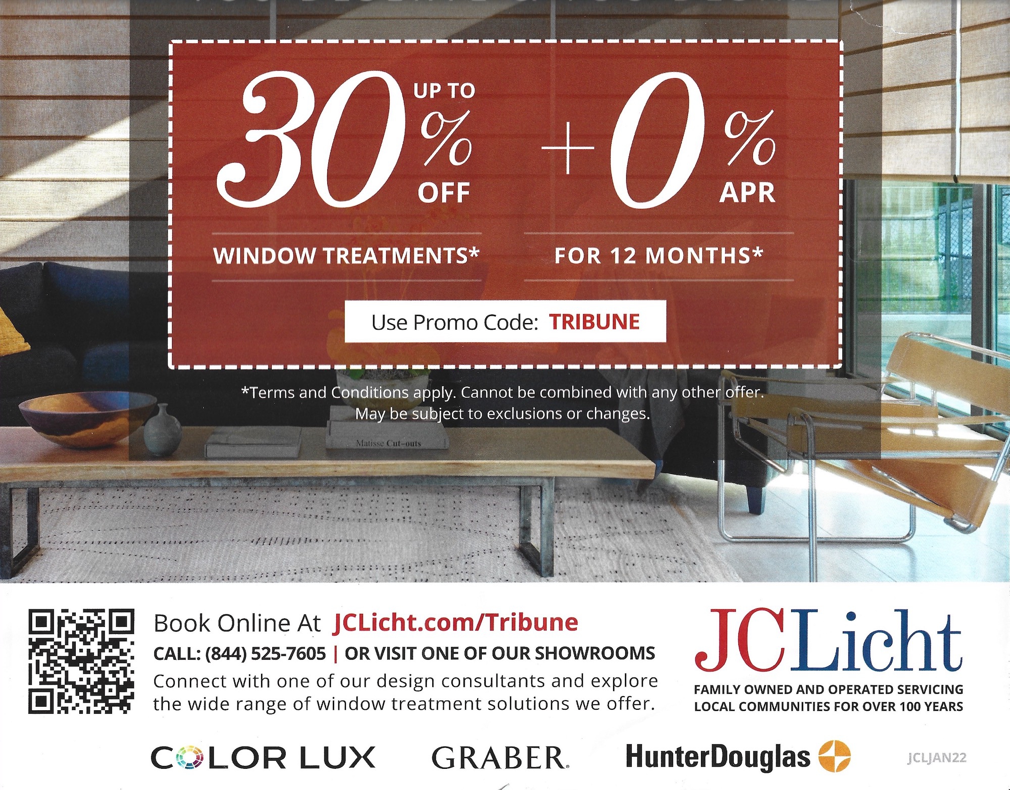 JC Licht Window Treatments Coupon (Special Deal) 2023