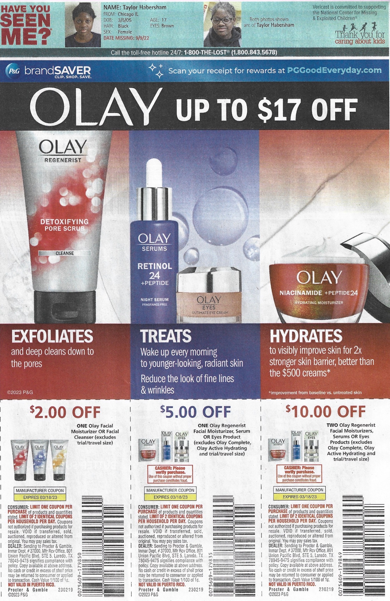 Olay Up to $17 Off Coupons March 2023