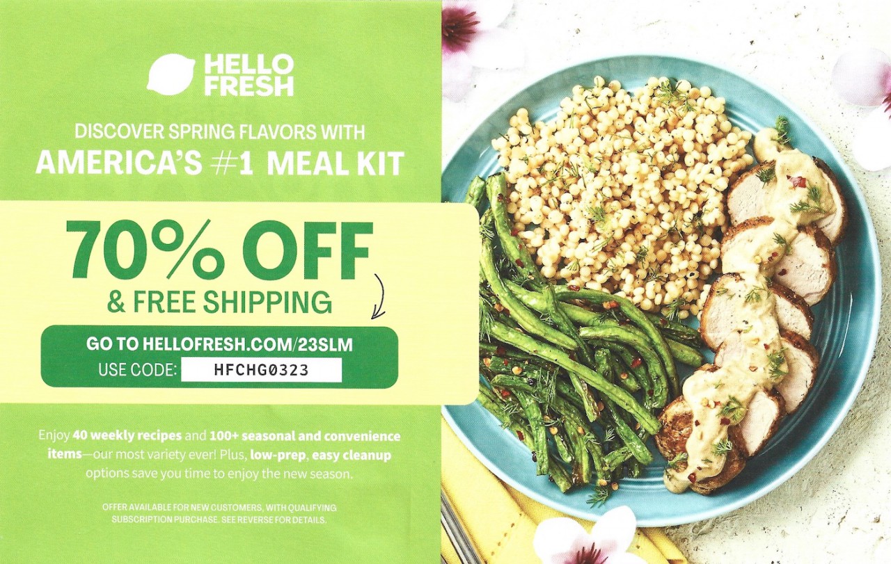 Chicago Exclusive Offers Coupons Mailer March 2023 Hello Fresh