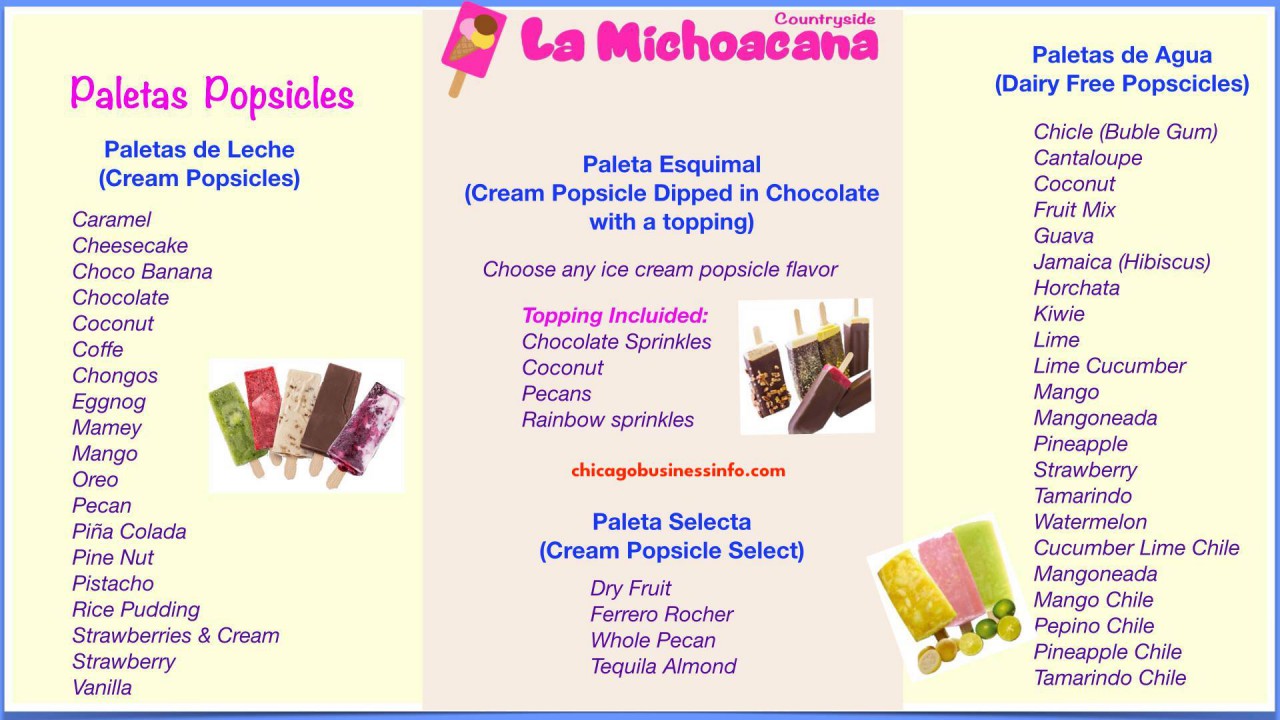 La Michoacana of Countryside Menu 4