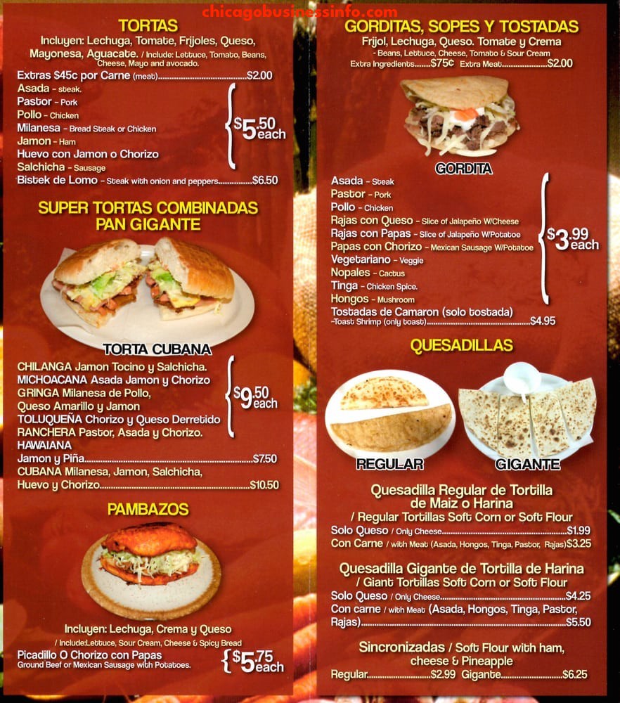 Taqueria San Juanito Chicago Menu 1