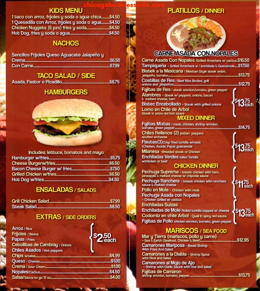 Taqueria San Juanito Chicago Menu 3