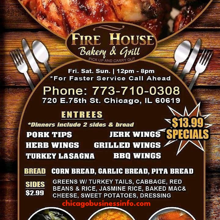 Firehouse Bakery And Grill Chicago Menu