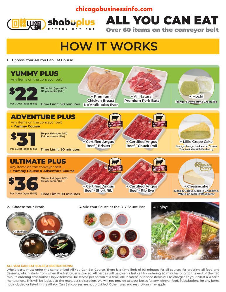 Shabu Plus Rotary Chicago Menu 2