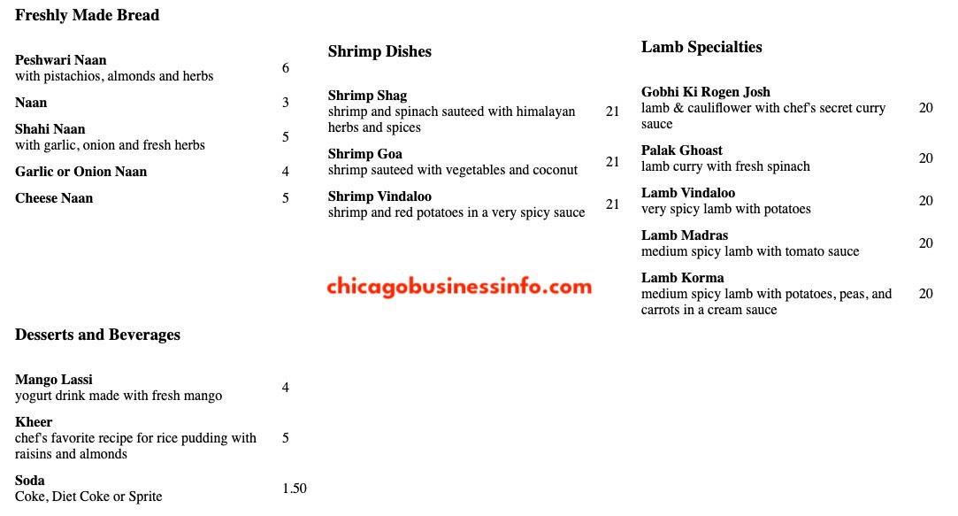 Paprika Chicago Menu 2