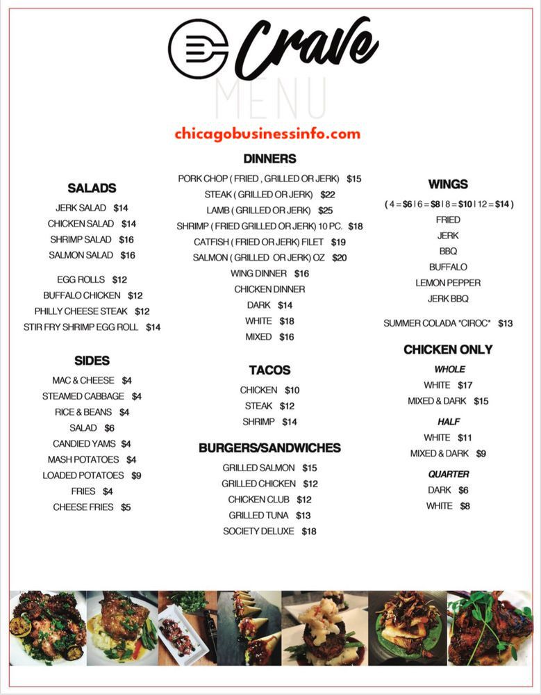 Society 2201 Crave/Society Food Menu 3