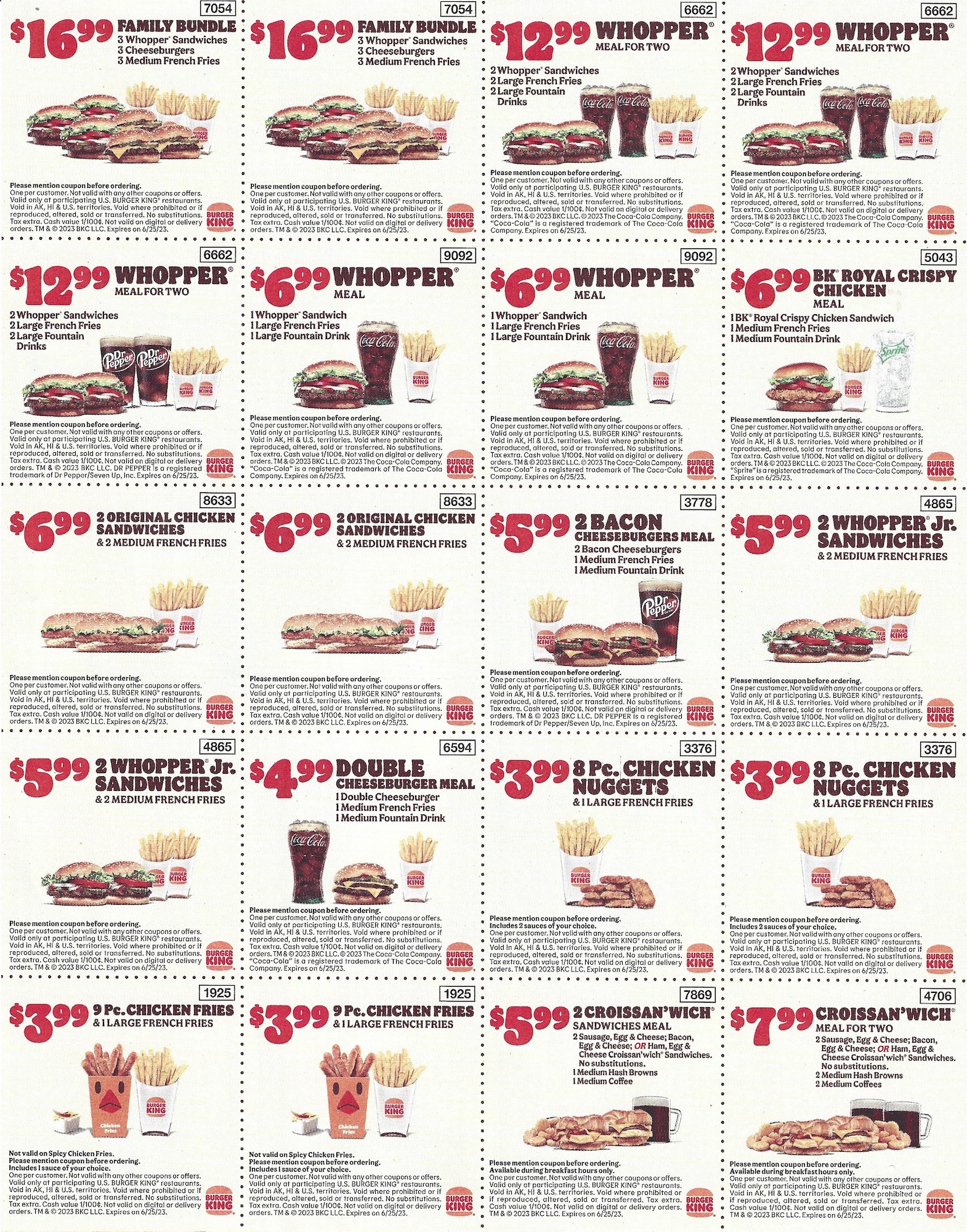 Burger King Printable Coupons - Expires 06/25/2023