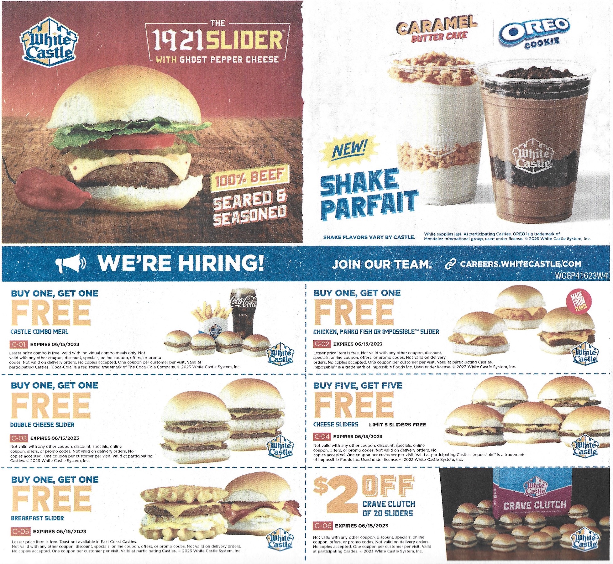 White Castle Printable Coupons - Buy One Get One Free - Expires 06/15/2023