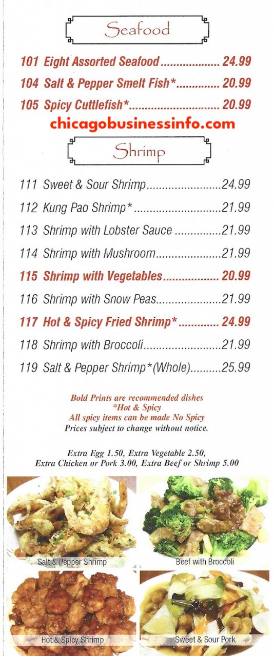 Great Sea Restaurant Chicago Menu 3