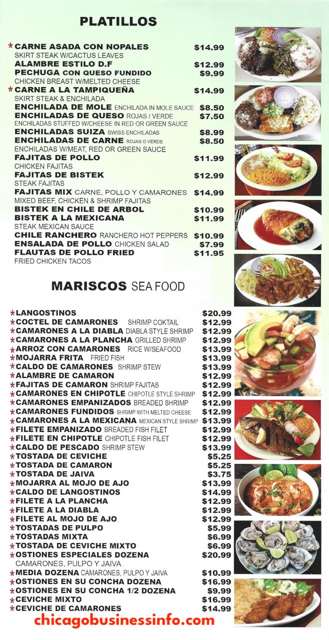 Taqueria El Dorado Chicago Menu 5