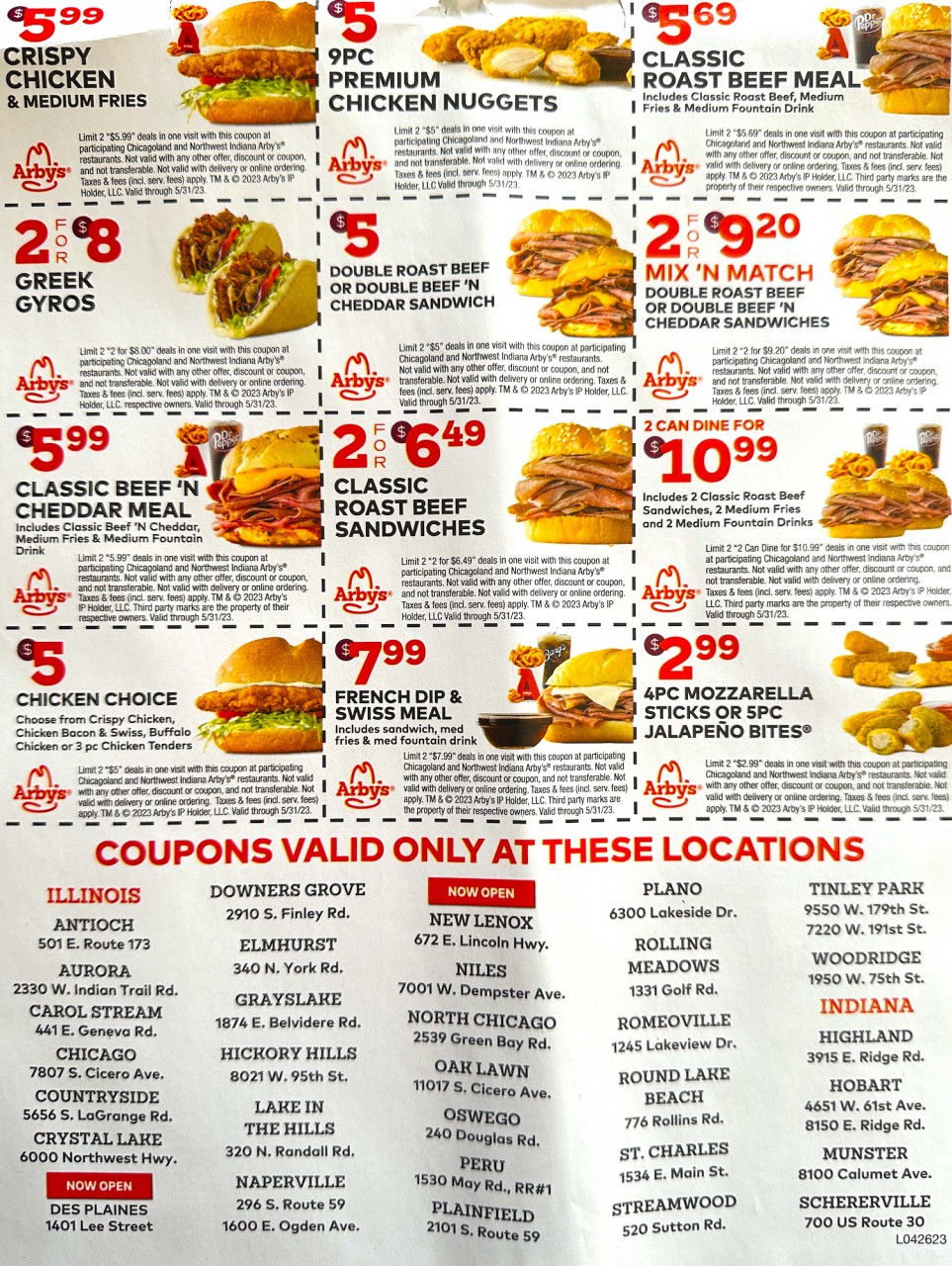 Arby's Printable Coupons Illinois Expires May 31 2023