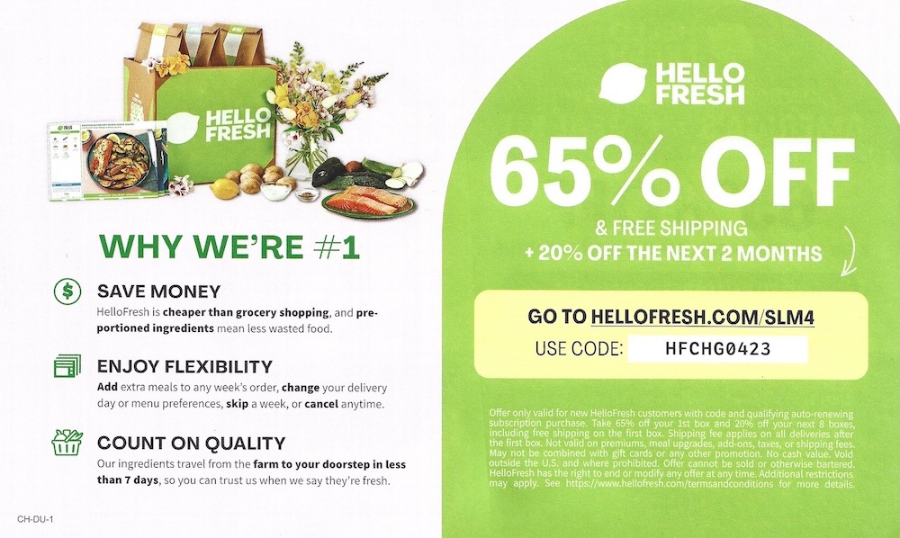 Chicago Exclusive Offers Mailer May 2023 Hello Fresh