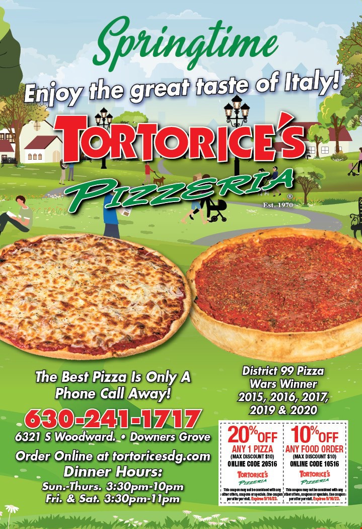 Tortorice's Pizzeria Downers Grove Coupons Expires 05/16/2023