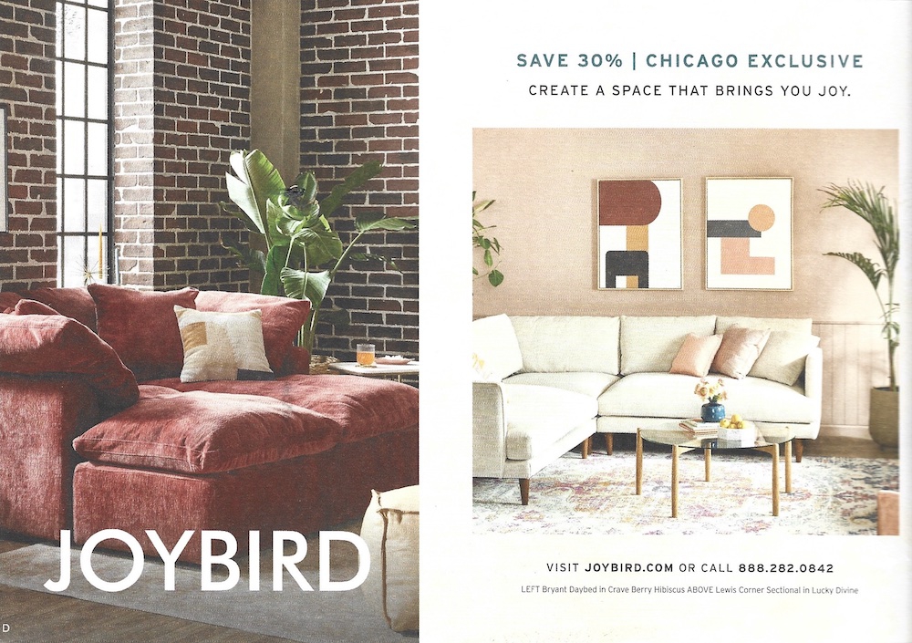 Chicago Exclusive Offers Coupons Mailer May 2023 Joybird