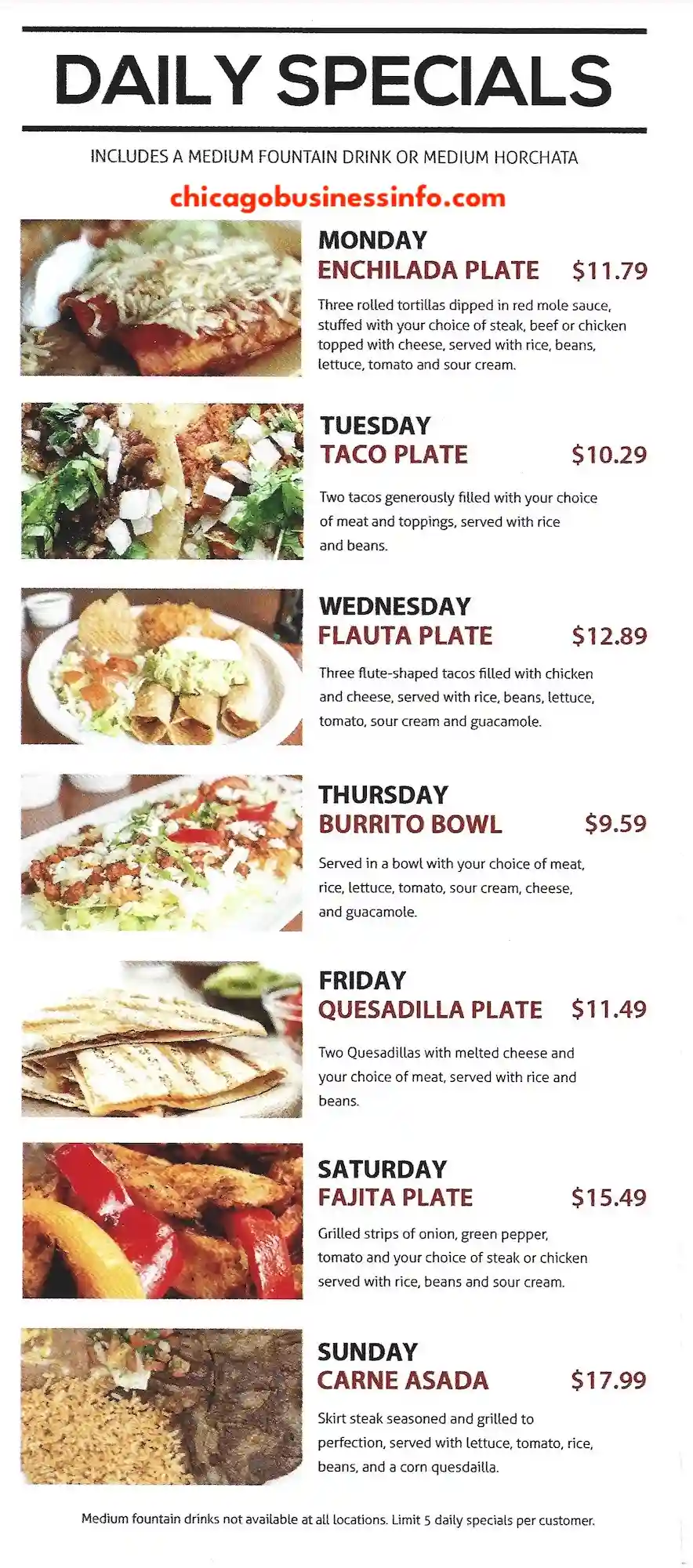 TBK Greektown Taco Burrito King Chicago Menu 5