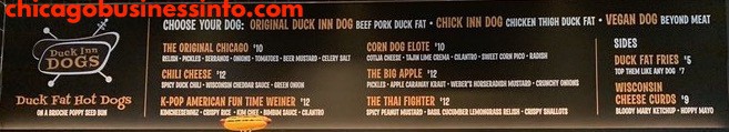 Duck inn dogs chicago menu