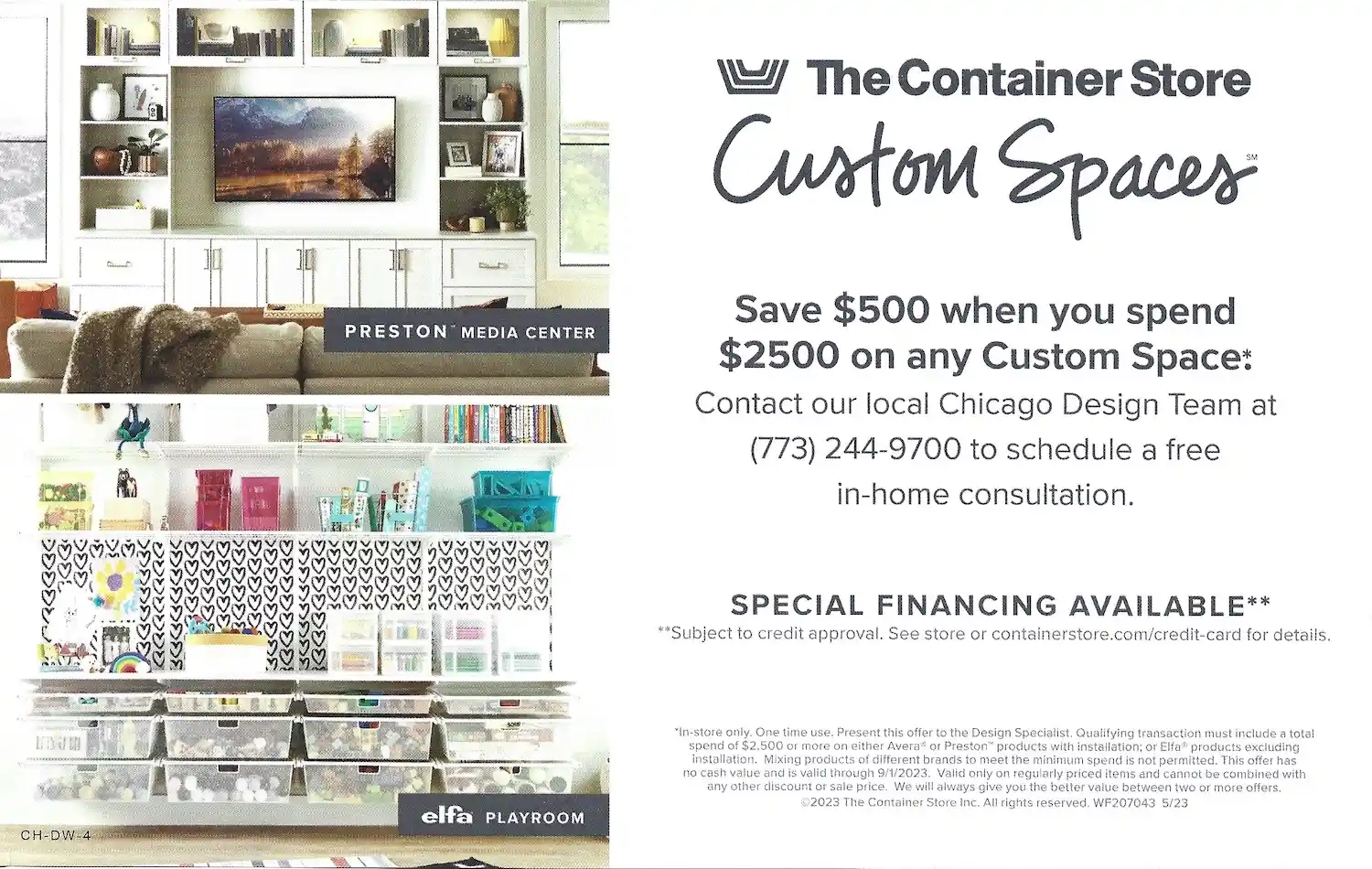 Chicago Exclusive Offers Coupons Mailer June 2023 The Container Store