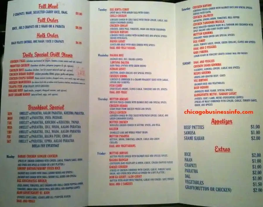 Flaming Wok 'N Grill Chicago Carry Out Menu 2