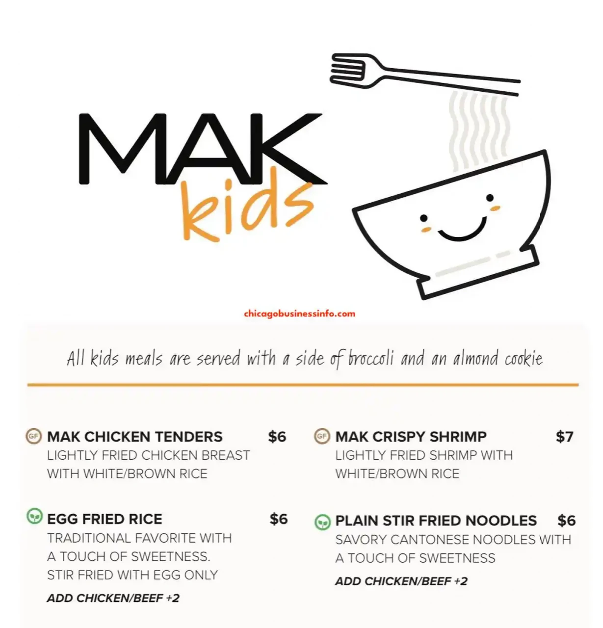 MAK Modern Asian Kitchen Chicago Menu 3