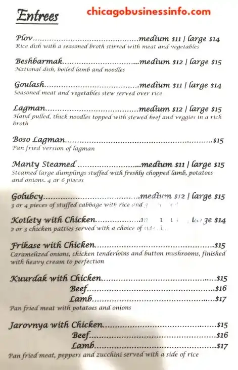 EuroAsia Restaurant Chicago Menu 1