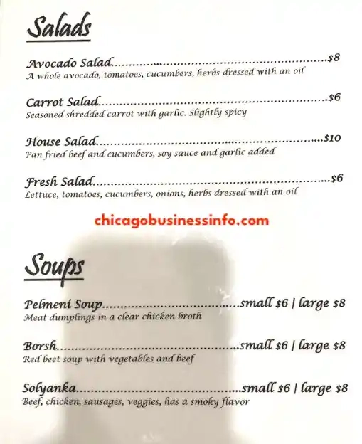 EuroAsia Restaurant Chicago Menu 4