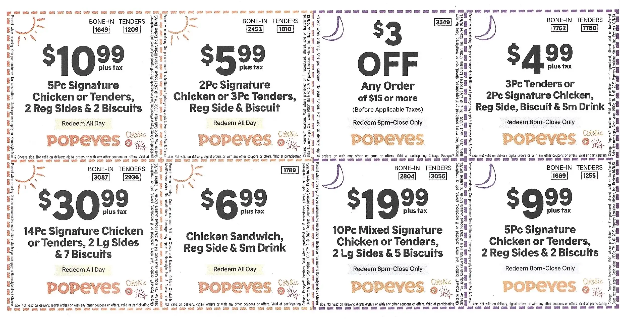 Popeye's Chicago Coupons Expires 10/01/2023