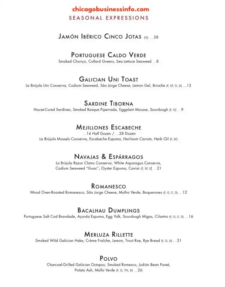 Porto Chicago Menu 2