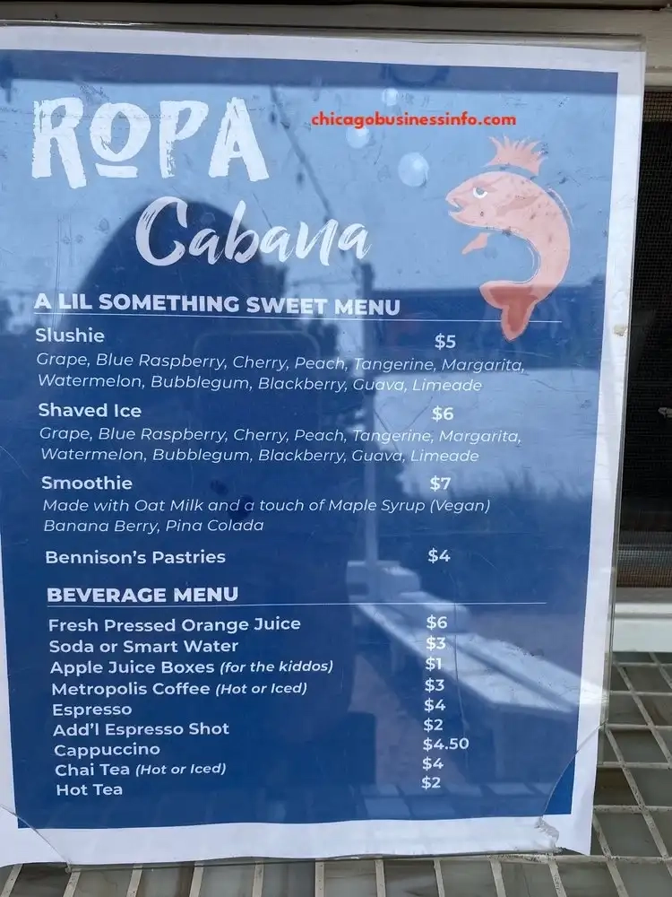 Ropa Cabana Chicago Menu 1